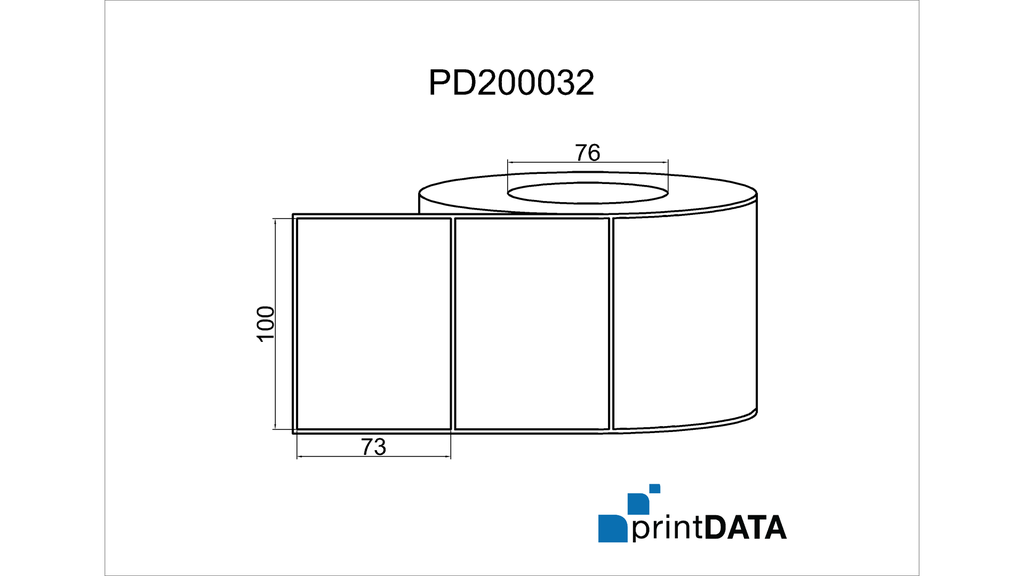 Blank Thermal Direct Labels; 100mm x 75mm