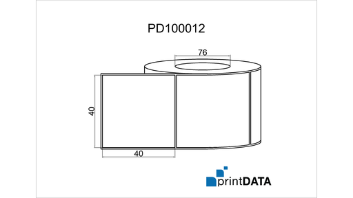 [PD100012] Thermal Transfer Synthetic Labels 40mm x 40mm
