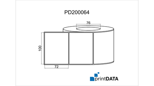 [PD200064] Blank Thermal Direct Label; 100mm x 72mm